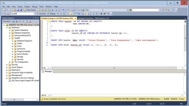 How to SQL Essential. Особенности использования ограничения Foreign Key в T-SQL смотреть онлайн