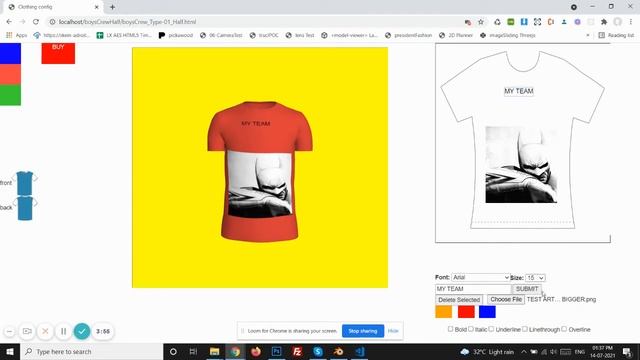 T shirt design tool using fabric.js and three.js -Demo смотреть онлайн