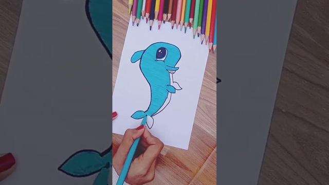 Cute Little Dolphin ? || Drawing || YouTube Short || Boost Your Art ? смотреть онлайн