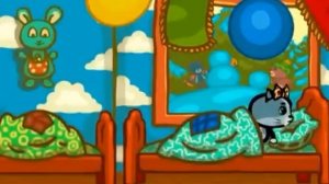 Три котенка-Мы на кроватках как на лошадках.