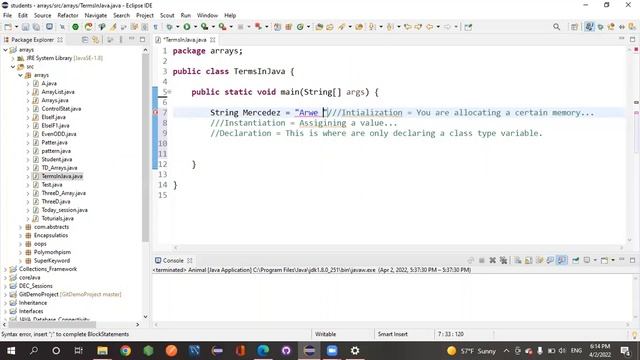 Initialization, Instantiation and Declaration смотреть онлайн