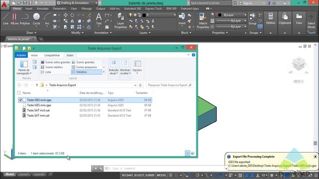 AutoCAD 2015 | Peça 3D... em qual formato exportar?!?! смотреть онлайн