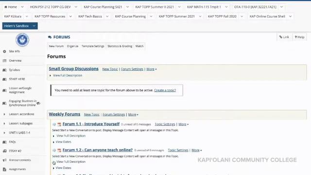 How to Create Small Group Forum Topics in Laulima (Sakai) смотреть онлайн