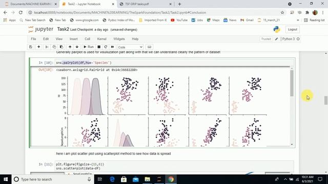 Using the ‘Iris’ dataset, predict the optimum number of clusters and represent it visually смотреть онлайн