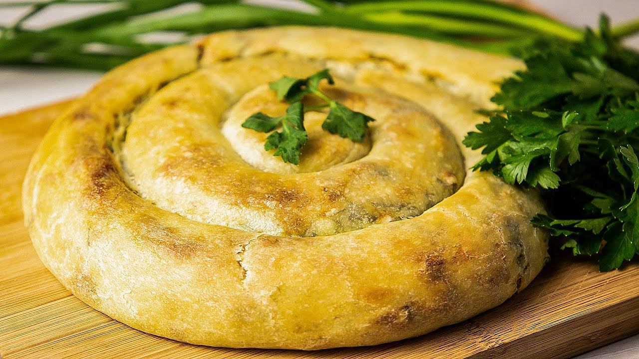 Вертута с брынзой и зеленью - вкусный молдавский пирог смотреть онлайн