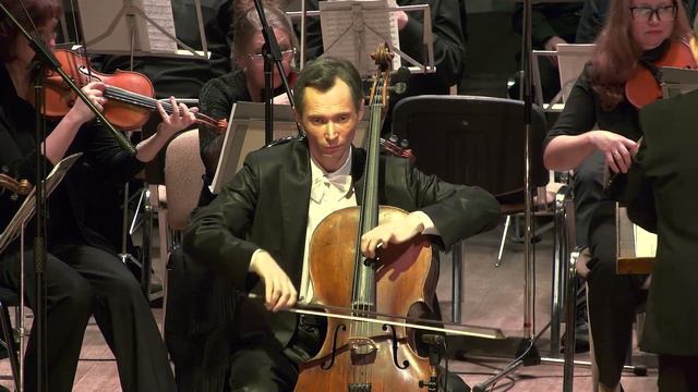 Eugene Prokoshin (cello) plays Davidov "Allegro de Concert" with "Cantus Firmus" orchestra. смотреть онлайн