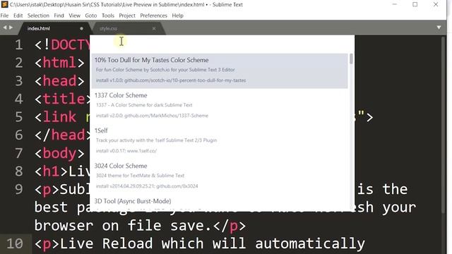 Live Preview in Sublime text 3 | Live Server | Browser Sync | Live Browser | Browser Refresh смотреть онлайн