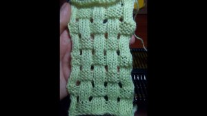 Узор шахматка на вязальной машине.