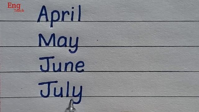 Name of twelve months | January, February to December |writing twelve months name|writing|Eng Teach смотреть онлайн