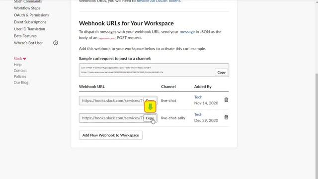 Creating another webhook URL for another operator. смотреть онлайн