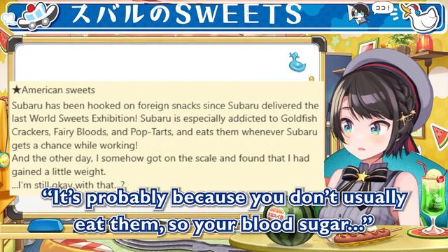 Subaru gained weight after getting hooked on overseas snacks [Hololive/ENG Sub] смотреть онлайн
