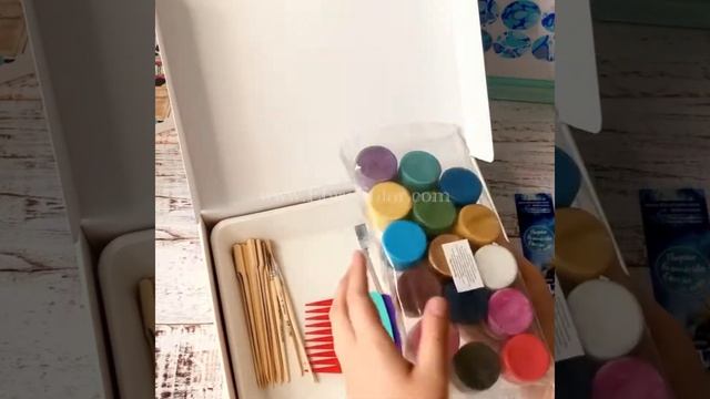 Рисование на воде и обзор набора Эбру сказка смотреть онлайн