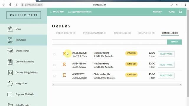 Printed Mint - Интеграция с Etsy & Shopify / Печать по Требованию / Электронная Коммерция?