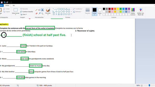 PRESENT SIMPLE - Revision affirmative and negative sentences смотреть онлайн