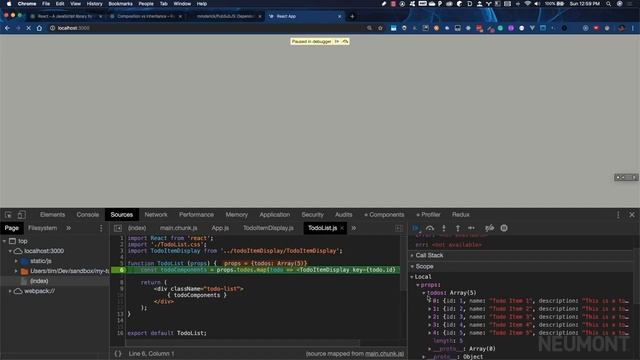 Episode 26: Debugging React Using Chrome Developer Tools смотреть онлайн