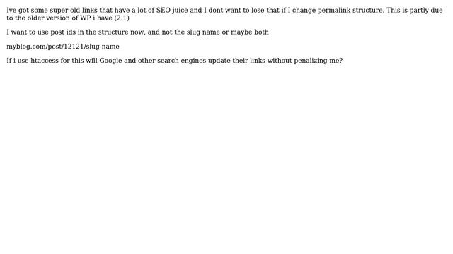Wordpress: If I change permalink structures, can I use htaccess to permanantly redirect links? смотреть онлайн