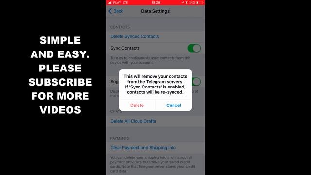 HOW TO DELETE SYNCED CONTACTS IN TELEGRAM APP (IOS) смотреть онлайн