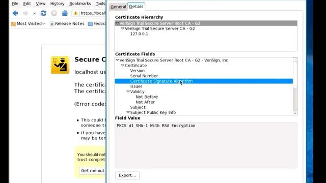 Expired Certificate (Verisign)