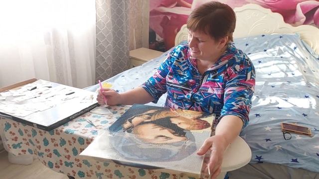 всем привет. мое новое увлечение. Алмазная мозаика.  икона