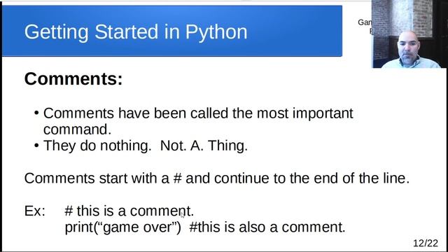 ETGG1801 - Class 3 - Getting Started in Python смотреть онлайн