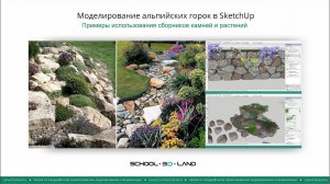 SU69. Моделирование альпийских горок в программе SketchUp. Часть 1