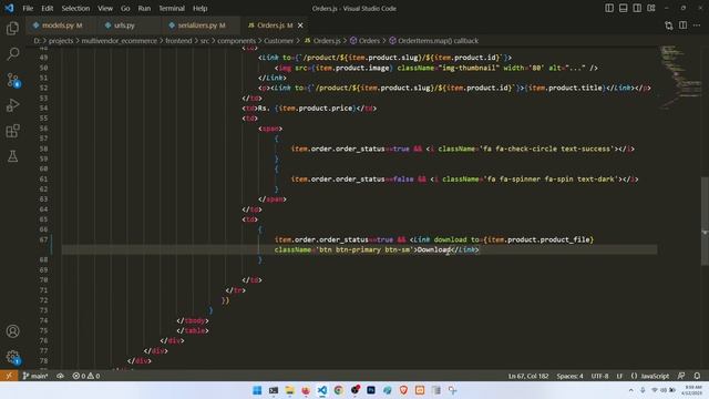 Customer Orders|Downloadable Product|Multivendor Ecommerce Website Django ReactJs|REST API #50 смотреть онлайн