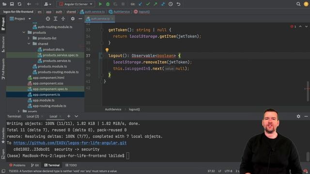 Distributed Programming Fullstack 2021 | S3P31 | Angular Security | Router on Login and Logout смотреть онлайн