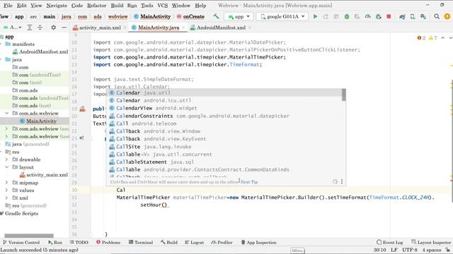 TimePicker in Android studio Material Design 2022 смотреть онлайн