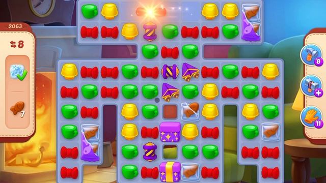 HomeScapes Level 2063 no boosters (14 moves) смотреть онлайн