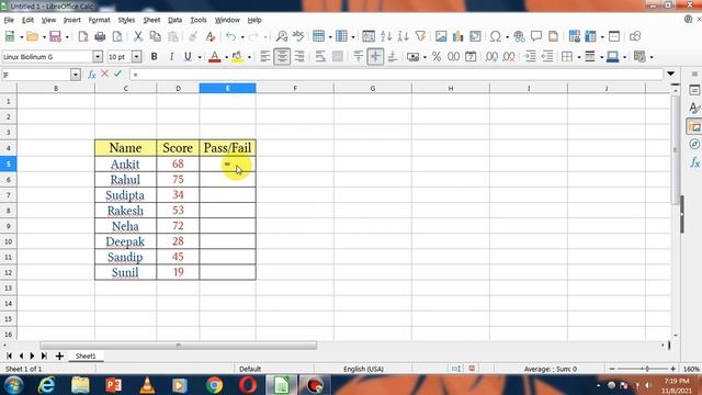 If formula in Libreoffice calc || Libreoffice calc If function in hindi смотреть онлайн