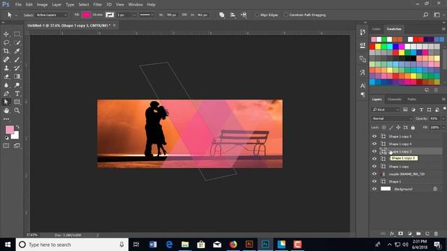 How to design simple eligent facebook cover in photoshop cc 2018 |Photoshop Tutorial смотреть онлайн