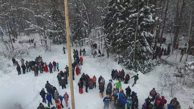 Бакшевская Масленица 2018 часть 2. Как мужик на столб залез смотреть онлайн