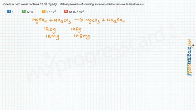 One litre hard water contains 12.00 mg Mg2+. Milli-equivalents of washing смотреть онлайн