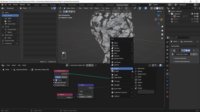 Shatter and Destroy Objects with Geometry Nodes and Cell Fracture Add-On in Blender | Tutorial смотреть онлайн