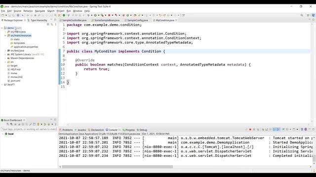 Spring boot - Conditional annotation with examples смотреть онлайн