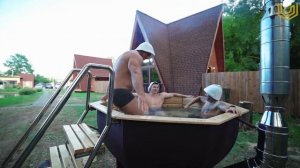 Банный чан купель для парения на открытом воздухе