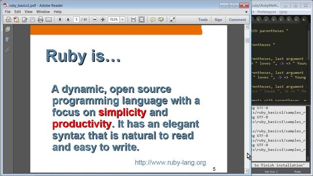 Ruby Basics Part 1 (Topic #2: Ruby on Rails course from JPassion.com) смотреть онлайн