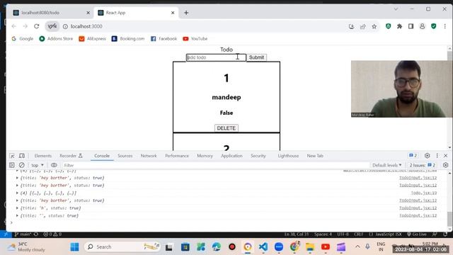 part 2 || Building a TODO App with React-Redux and Axios | GET, POST, DELETE, PUT Requests смотреть онлайн
