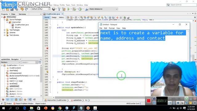 Update data in Java using Netbeans and MySQL смотреть онлайн