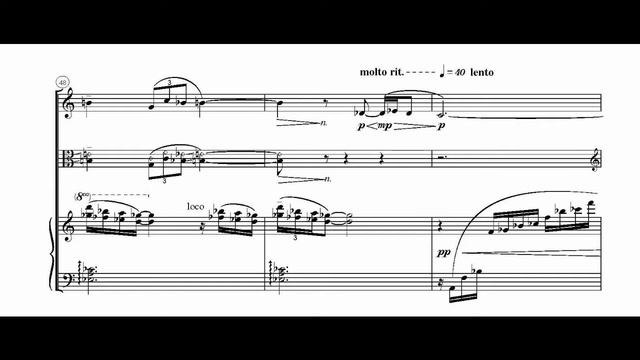 LIOR NAVOK - Veiled Echoes - for flute viola and harp [score-video] смотреть онлайн