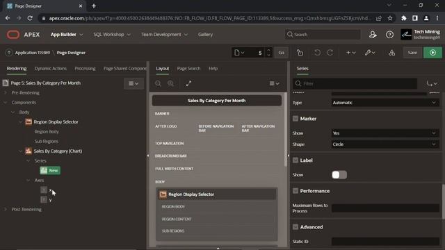 Line With Area & Bar Charts with Region Display Selector Oracle APEX - Part 27 смотреть онлайн