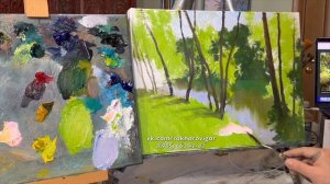 Пишем природу: "Вдоль речки" Художник Игорь Сахаров