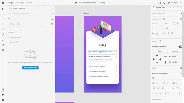 FAQ Accordion Card смотреть онлайн