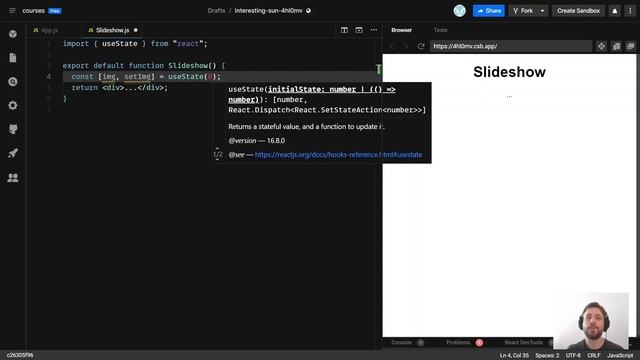 React Course, part 1.2: Online Editors and Simple Example (Slideshow) смотреть онлайн