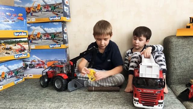 Bruder 03-097 Трактор Case CVX 230 с захватом для бревен • Дёмка ТВ смотреть онлайн