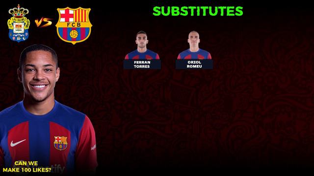 Las Palmas Vs Barcelona🔥 Barcelona Potential Line Up ~ Laliga 23/24 Week 19 with Vitor Roque смотреть онлайн