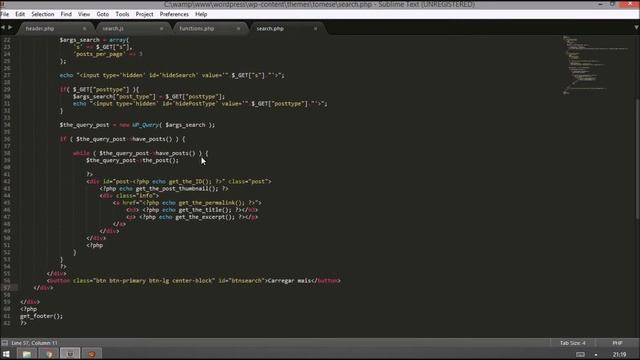 Curso Wordpress - Aula 15 - Utilizando requisições Ajax - Página de busca - Parte 2 смотреть онлайн