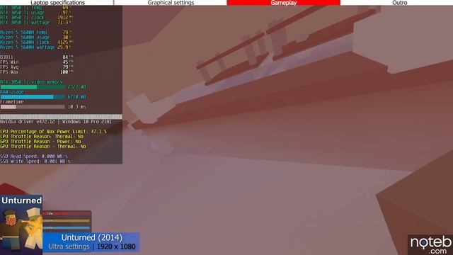 HP Victus 16 (2021) - Unturned Gameplay Benchmark (Ryzen 5 5600H, RTX 3050 Ti) смотреть онлайн