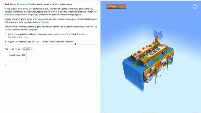 Swift Playgrounds на русском, Conditional Code 3 урок | Looping Conditional Code смотреть онлайн