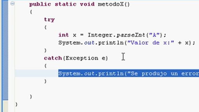 Gestion de excepciones con try catch y throws смотреть онлайн